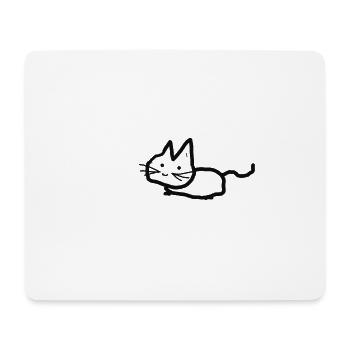 Katze Mietze Geschenk - Mousepad (Querformat) - Weiß - Vorne