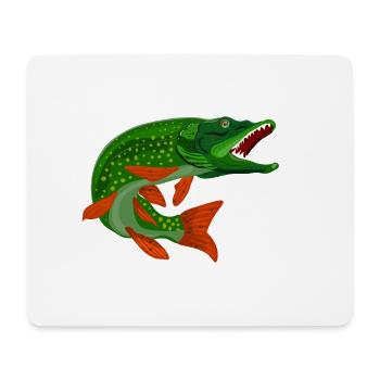 Hecht, Hecht - Mousepad (Querformat) - Weiß - Vorne