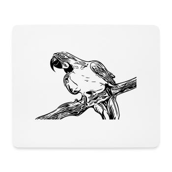 Papagei - Mousepad (Querformat) - Weiß - Vorne