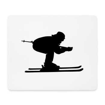 Skier Aerodynamic - Mouse Pad (horizontal) - white - Front