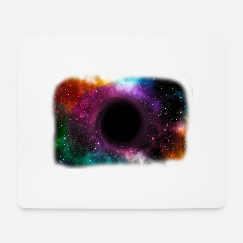 schwarzes Loch - Mousepad (Querformat) - Weiß