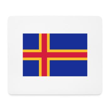 drapeau_aland - Mousepad (Querformat) - Weiß - Vorne
