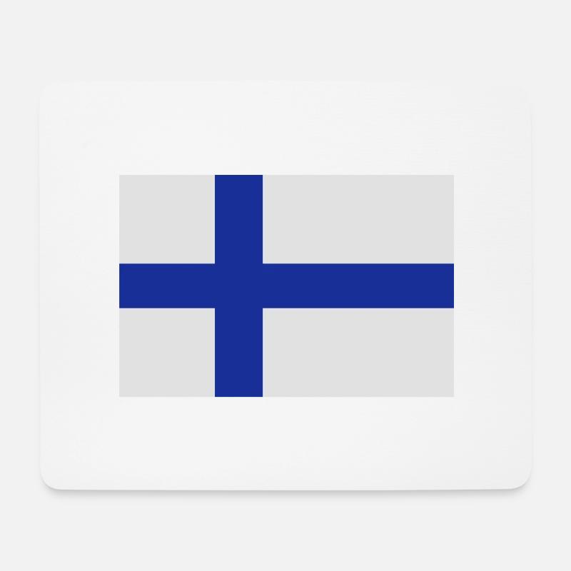 drapeau_finlande - Mousepad (Querformat) - Weiß
