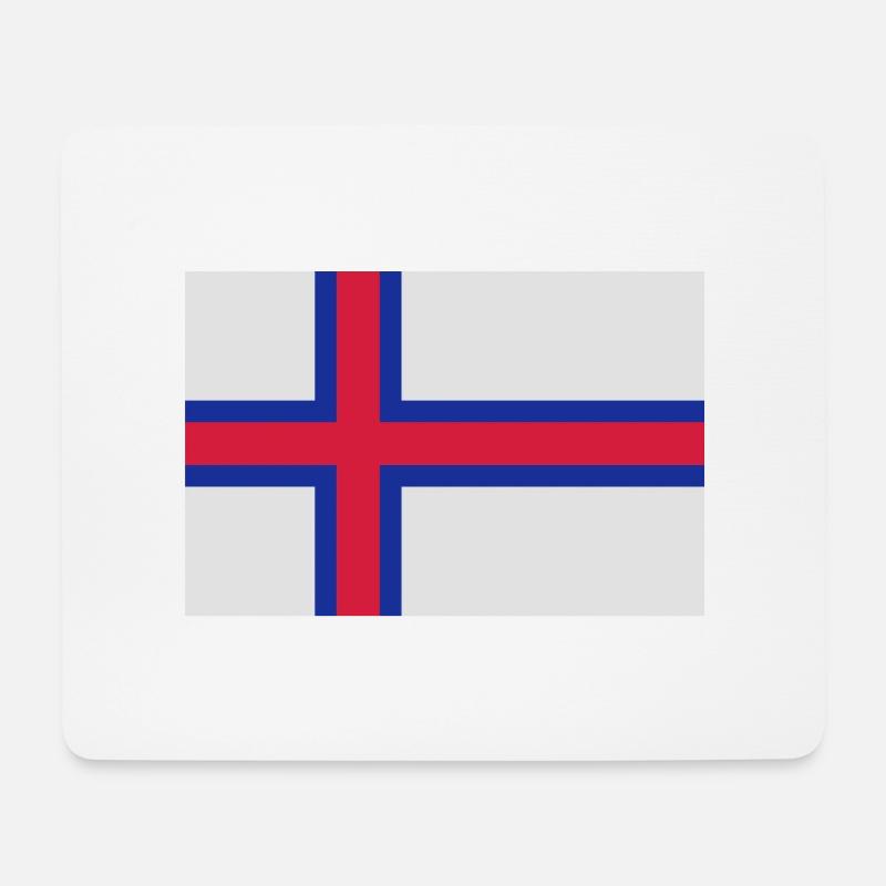drapeau_iles_feroe - Mouse Pad (horizontal) - white