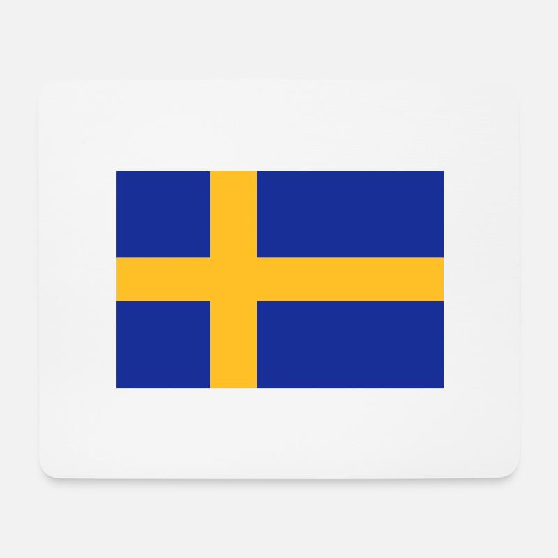 drapeau_suede - Mousepad (Querformat) - Weiß