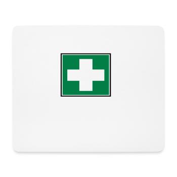 Lass mich durch ich bin Ersthelfer (weiß) - Mousepad (Querformat) - Weiß - Vorne