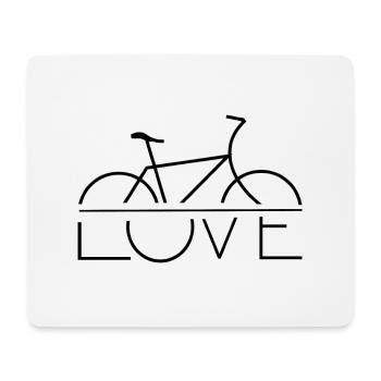 Amour vélo, motard, cycliste - Tapis de souris (format paysage) - blanc - Devant