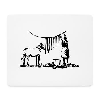 Zebra street art Kunst - Mousepad (Querformat) - Weiß - Vorne