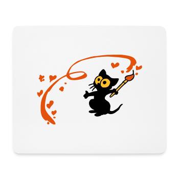 Kitten Malerin Georgia - Mousepad (Querformat) - Weiß - Vorne