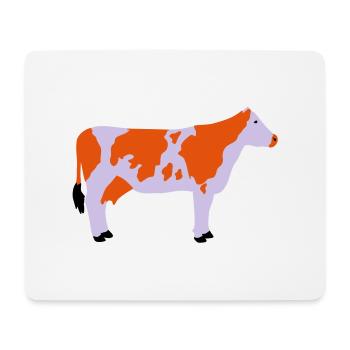 Kuh Vektor gefleckt Seite - Mousepad (Querformat) - Weiß - Vorne