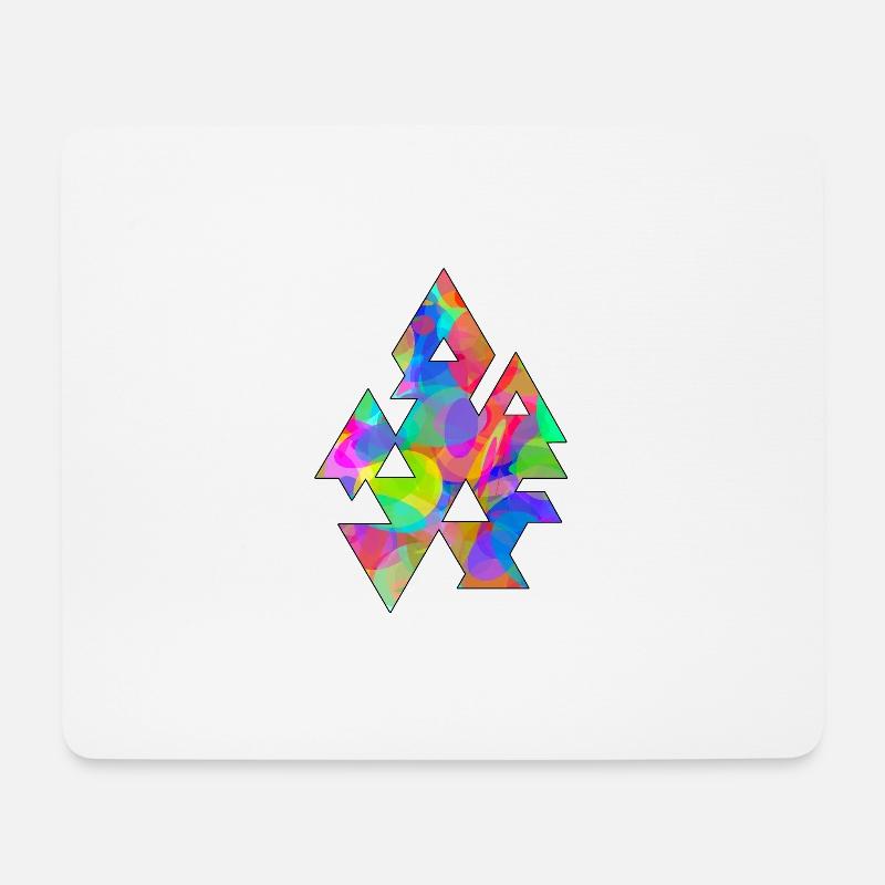 Dreiecke und Kreise - Mousepad (Querformat) - Weiß