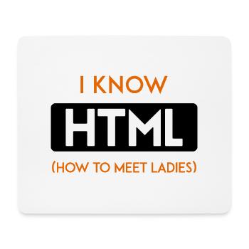 HTML web developer developer CSS programmer - Mouse Pad (horizontal) - white - Front