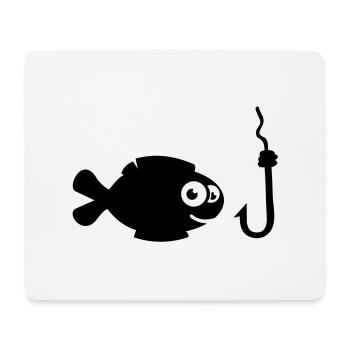 fisch_haken_comic_t1 - Tapis de souris (format paysage) - blanc - Devant