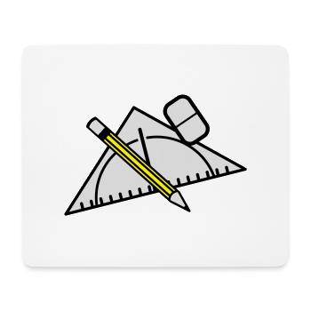 stift_lineal_radiergummi__f3 - Tapis de souris (format paysage) - blanc - Devant