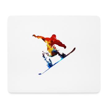 snow boarder 2 - Mousepad (Querformat) - Weiß - Vorne