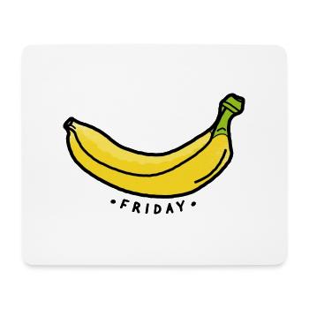 FRIDAY banana - Tapis de souris (format paysage) - blanc - Devant