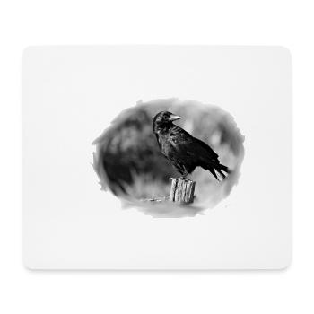 Crow - Mouse Pad (horizontal) - white - Front