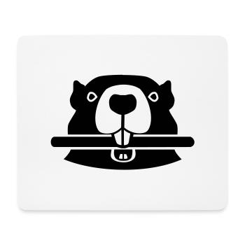 Biber - Mousepad (Querformat) - Weiß - Vorne