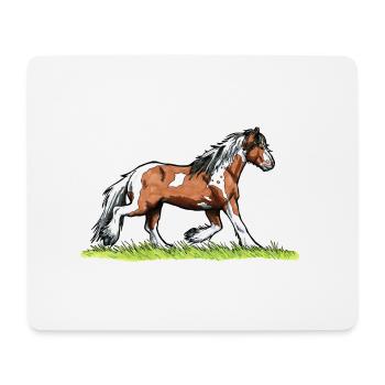 Motif cheval Tinker Piebald Cadeau Drôle Irlandais - Tapis de souris (format paysage) - blanc - Devant