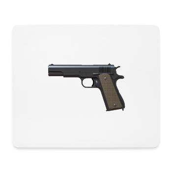 Pistole - Mousepad (Querformat) - Weiß - Vorne