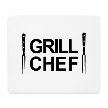 Grill,Grilling,BBQ,cooking,chef,meat,summer,sausag - Mouse Pad (horizontal) - white - Front