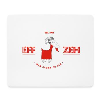 Geißbock Hennes vom Eff Zeh Mer Stonn Zo Dir - Mousepad (Querformat) - Weiß - Vorne