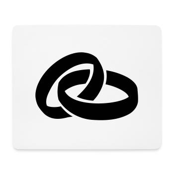 Rings Wedding - Mouse Pad (horizontal) - white - Front