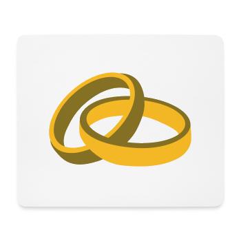 Ringe - Mousepad (Querformat) - Weiß - Vorne