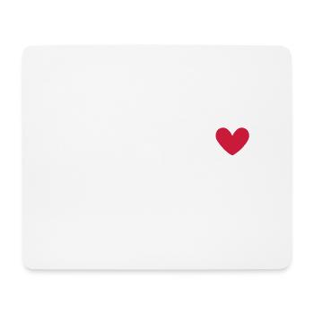 Ski Hasi mit Herz - Mousepad (Querformat) - Weiß - Vorne