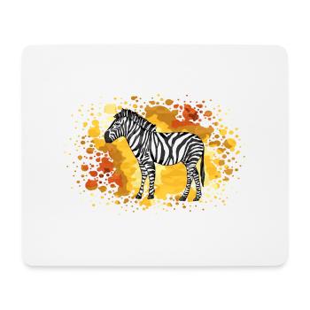 zèbre - Tapis de souris (format paysage) - blanc - Devant