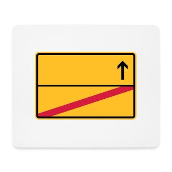 Stadtschild, Ausfahrt - Mousepad (Querformat) - Weiß - Vorne