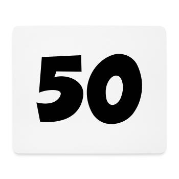50 - Mousepad (Querformat) - Weiß - Vorne