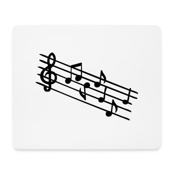 Musik Notensymbol - Mousepad (Querformat) - Weiß - Vorne