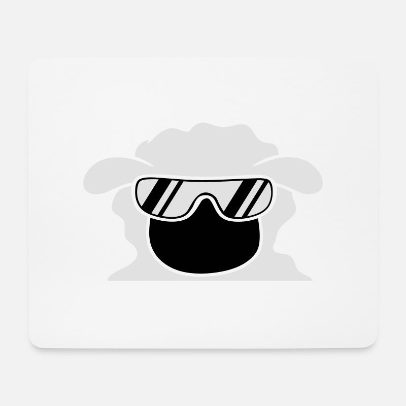 Cool Sheep - Mousepad (Querformat) - Weiß