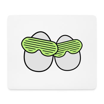 Funky Eggs - Mouse Pad (horizontal) - white - Front