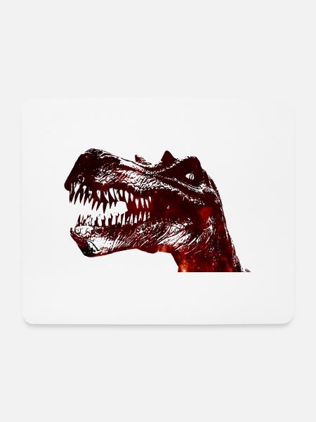 Dino - Mousepad (Querformat) - Weiß