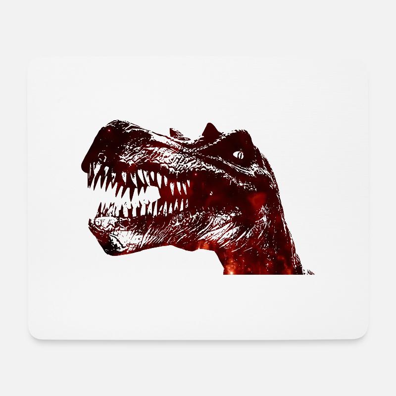 Dino - Mousepad (Querformat) - Weiß