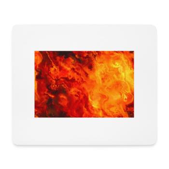Aquarelle Feu en Rouge, Jaune, Orange, Noir - Tapis de souris (format paysage) - blanc - Devant