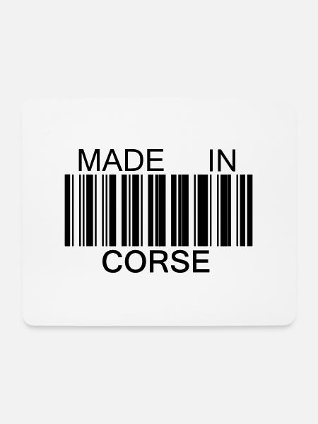 Made in Korsika - Mousepad (Querformat) - Weiß