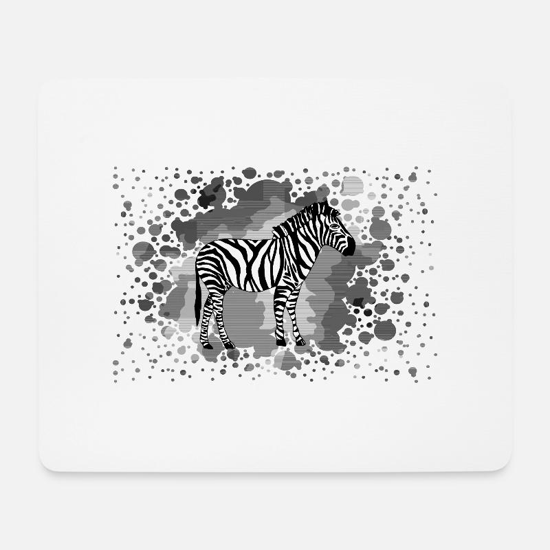 Zebra - Mousepad (Querformat) - Weiß