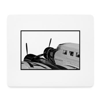 Tante Ju 52 (Junkers Ju) aircraft - Mouse Pad (horizontal) - white - Front