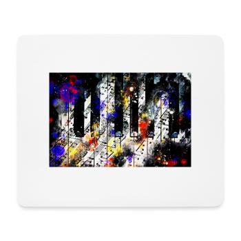 Piano keys and music sheet pattern wsstd - Mouse Pad (horizontal) - white - Front