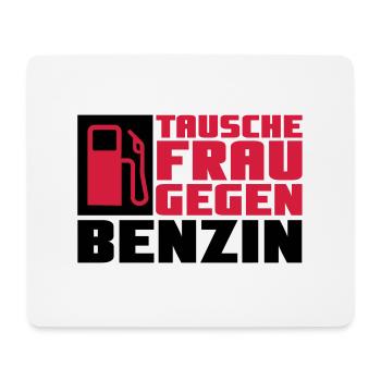 Tausche Frau gegen Benzin - Mousepad (Querformat) - Weiß - Vorne