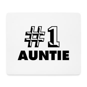 number one auntie - Mouse Pad (horizontal) - white - Front