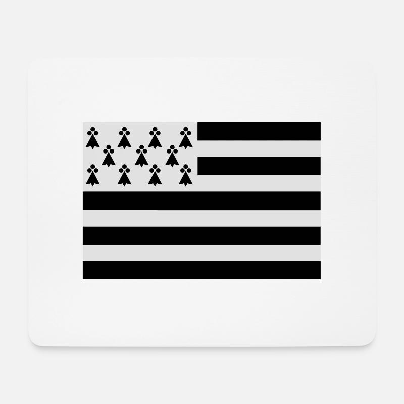 Drapeau Bretagne original - Tapis de souris (format paysage) - blanc