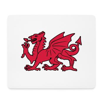 welsh red dragon wales cymru - Mouse Pad (horizontal) - white - Front