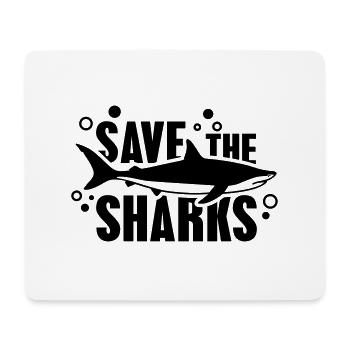 save_the_sharks_f1 - Tapis de souris (format paysage) - blanc - Devant