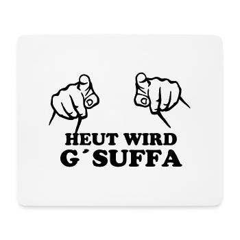 heut_wird_gsuffa - Mousepad (Querformat) - Weiß - Vorne