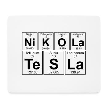 Ni-K-O-La Te-S-La (nikola_tesla) - Full - Mouse Pad (horizontal) - white - Front