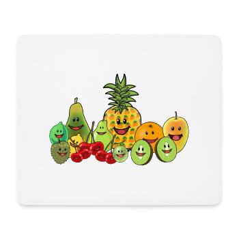 Fruits Fruits Fruits Vegan Nourriture végétalienne Été - Tapis de souris (format paysage) - blanc - Devant
